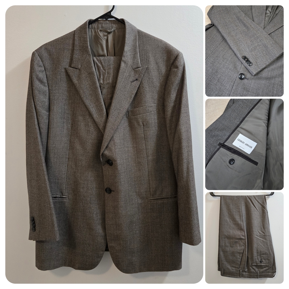 GIORGIO ARMANI Men's Gray 2 Piece Suit Size US 46 R